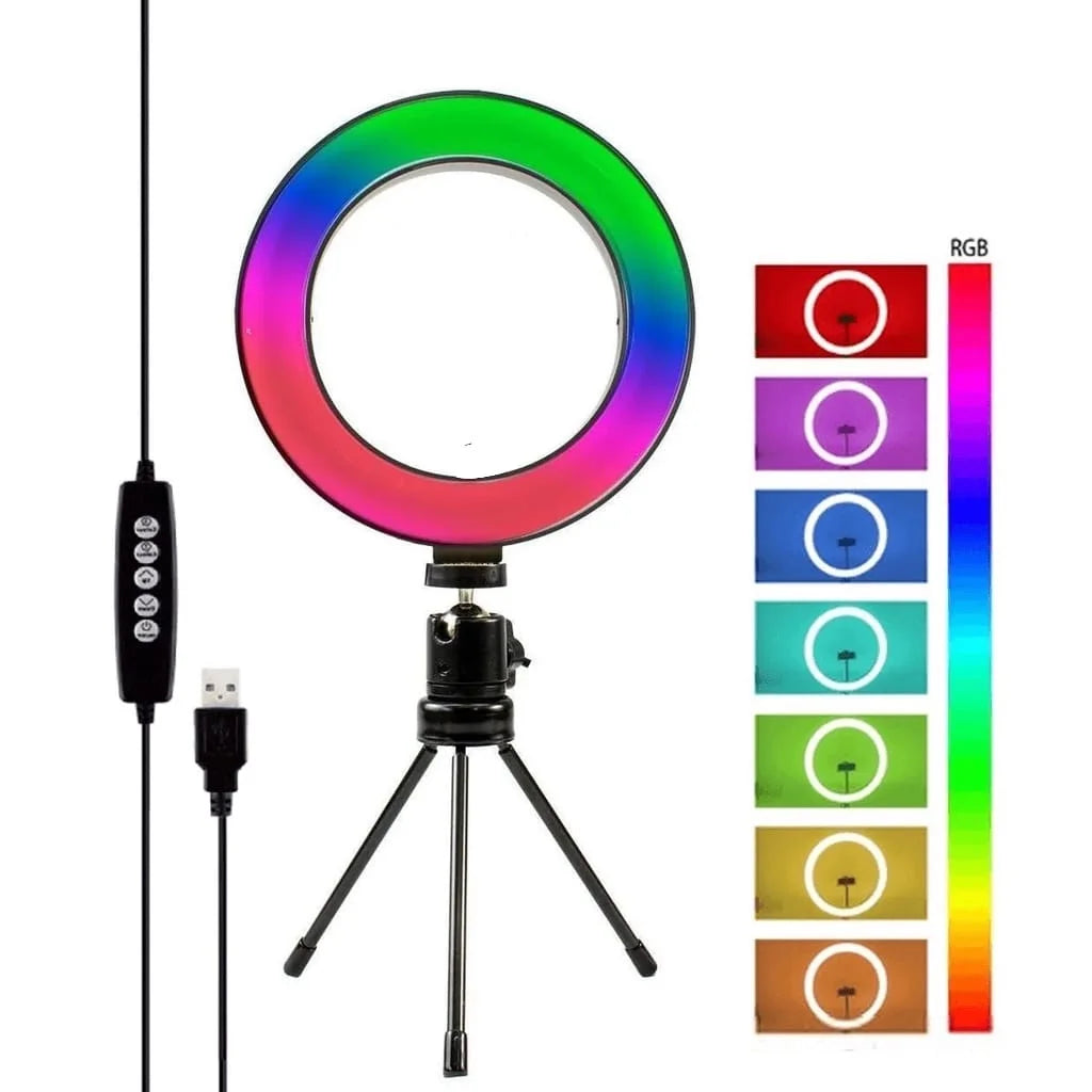 Ring Light Colorido Rgb 16cm