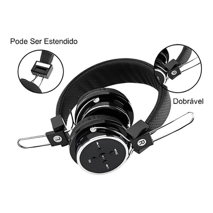 Fone Headset Bluetooth Recarregável