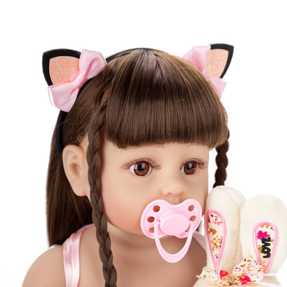 Boneca Reborn Girl 55cm Pink Princess