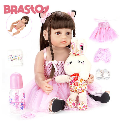 Boneca Reborn Girl 55cm Pink Princess